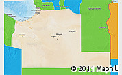 Satellite 3D Map of Ajdabiya (Agedabia), political outside