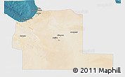 Satellite 3D Map of Ajdabiya (Agedabia), single color outside