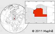 Blank Location Map of Ajdabiya (Agedabia), highlighted country