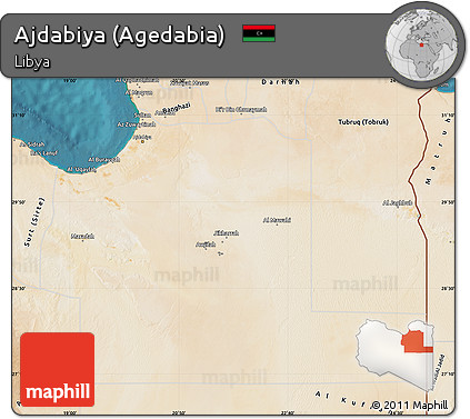 Satellite Map of Ajdabiya (Agedabia)