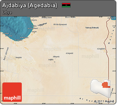 Satellite Map of Ajdabiya (Agedabia)