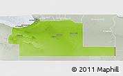 Physical Panoramic Map of Ajdabiya (Agedabia), lighten, semi-desaturated