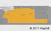 Political Panoramic Map of Ajdabiya (Agedabia), desaturated