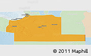 Political Panoramic Map of Ajdabiya (Agedabia), lighten