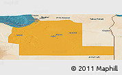 Political Panoramic Map of Ajdabiya (Agedabia), satellite outside