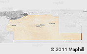 Satellite Panoramic Map of Ajdabiya (Agedabia), lighten, desaturated