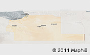 Satellite Panoramic Map of Ajdabiya (Agedabia), lighten, semi-desaturated