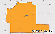 Political Simple Map of Ajdabiya (Agedabia), cropped outside