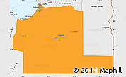 Political Simple Map of Ajdabiya (Agedabia), single color outside, borders and labels