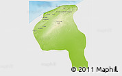 Physical 3D Map of Al Fatah, single color outside