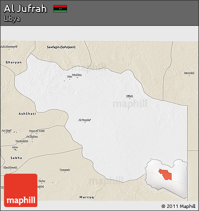 Classic Style 3D Map of Al Jufrah