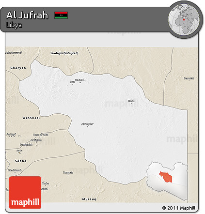 Classic Style 3D Map of Al Jufrah