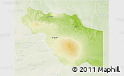 Physical 3D Map of Al Jufrah, lighten