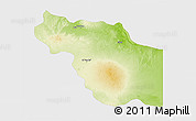 Physical 3D Map of Al Jufrah, single color outside