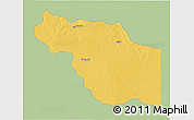 Savanna Style 3D Map of Al Jufrah, single color outside