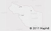 Silver Style 3D Map of Al Jufrah, single color outside