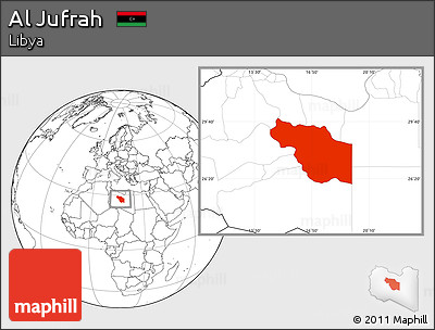 Blank Location Map of Al Jufrah