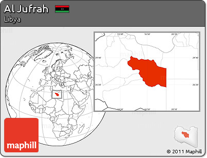 Blank Location Map of Al Jufrah