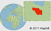 Savanna Style Location Map of Al Jufrah