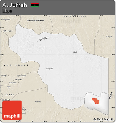 Classic Style Map of Al Jufrah