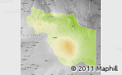 Physical Map of Al Jufrah, desaturated