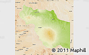 Physical Map of Al Jufrah, satellite outside