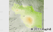 Physical Map of Al Jufrah, semi-desaturated