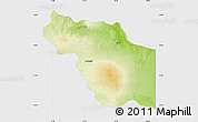 Physical Map of Al Jufrah, single color outside