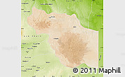 Satellite Map of Al Jufrah, physical outside