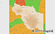 Satellite Map of Al Jufrah, political outside