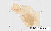 Satellite Map of Al Jufrah, single color outside