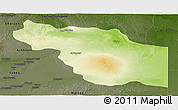 Physical Panoramic Map of Al Jufrah, darken