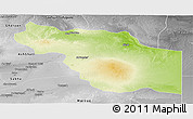 Physical Panoramic Map of Al Jufrah, desaturated