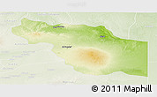 Physical Panoramic Map of Al Jufrah, lighten