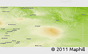 Physical Panoramic Map of Al Jufrah