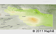 Physical Panoramic Map of Al Jufrah, semi-desaturated