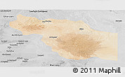 Satellite Panoramic Map of Al Jufrah, desaturated