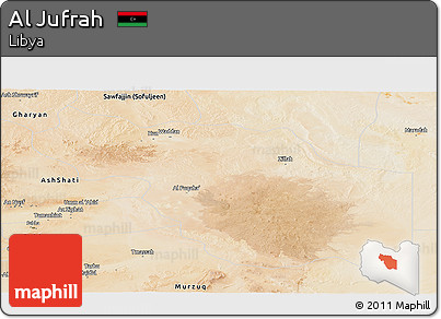 Satellite Panoramic Map of Al Jufrah