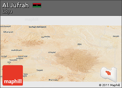 Satellite Panoramic Map of Al Jufrah