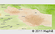 Satellite Panoramic Map of Al Jufrah, physical outside