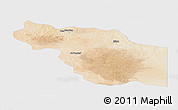 Satellite Panoramic Map of Al Jufrah, single color outside