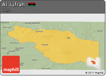 Savanna Style Panoramic Map of Al Jufrah