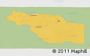 Savanna Style Panoramic Map of Al Jufrah, single color outside