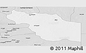Silver Style Panoramic Map of Al Jufrah
