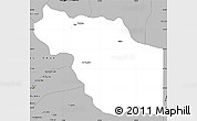 Gray Simple Map of Al Jufrah