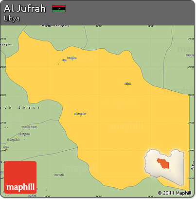 Savanna Style Simple Map of Al Jufrah