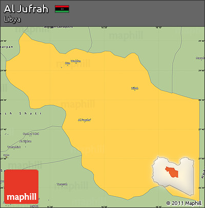 Savanna Style Simple Map of Al Jufrah