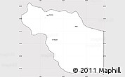 Silver Style Simple Map of Al Jufrah, cropped outside