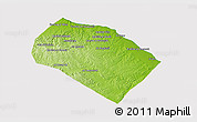 Physical 3D Map of Al Khoms, cropped outside