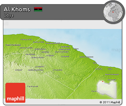 Physical 3D Map of Al Khoms